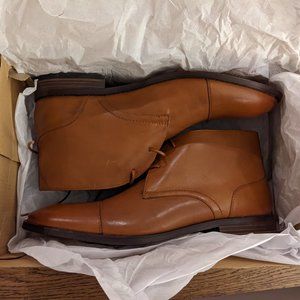 BOSTONIAN Nantasket Mid Tan Leather Size 9.5 Mens New